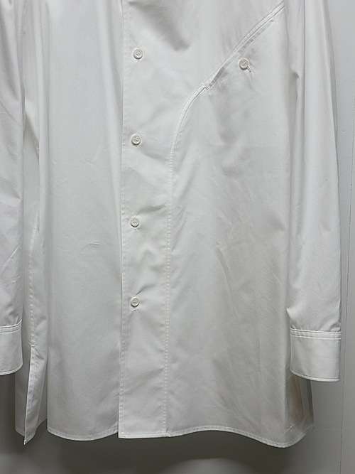 Ground Y�����饦��ɥ磻/100/2 COTTON BROAD FRONT EDGE CURVED SHIRT/WHITE