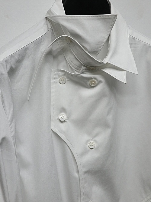 Ground Y�����饦��ɥ磻/100/2 COTTON BROAD FRONT EDGE CURVED SHIRT/WHITE