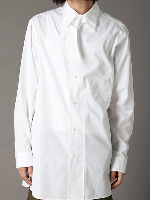 Ground Y�����饦��ɥ磻/100/2 COTTON BROAD FRONT EDGE CURVED SHIRT/WHITE