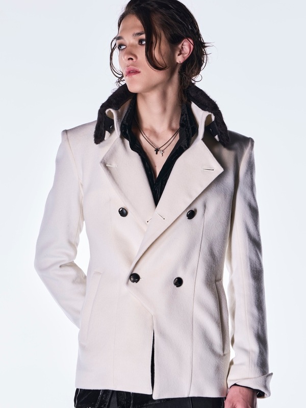 (ͽ���ʡ�11������12������ͽ��/kiryuyrik������奦����奦/Beaver Napoleon Jacket/White