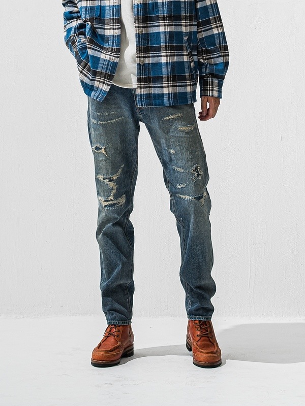 (ͽ���ʡ�12��1������ͽ��/42TH RESOUND CLOTHING���ꥵ����ɥ���������/regular taperd Scott jeans/IND USED
