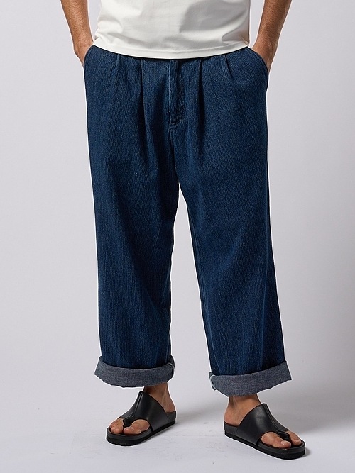 �㴰���wjk�����֥른��������/2-tuck wide trousers/used