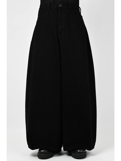 LAD MUSICIANå ߥ塼/14oz DENIM WIDE PANTS/BLACK