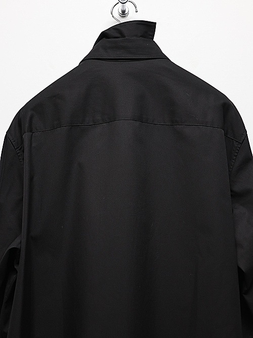 Ground Y�����饦��ɥ磻/100/2 COTTON BROAD FRONT EDGE CURVED SHIRT/BLACK