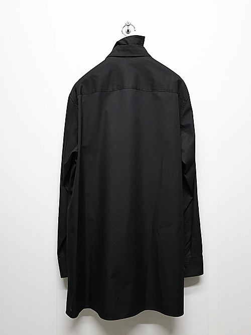 Ground Y�����饦��ɥ磻/100/2 COTTON BROAD FRONT EDGE CURVED SHIRT/BLACK
