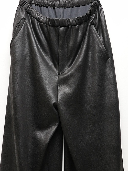 LAD MUSICIAN����å� �ߥ塼�������/STRETCH FAUX LEATHER/J WIDE PT/BLACK