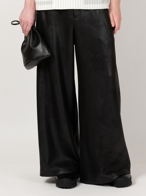 LAD MUSICIAN����å� �ߥ塼�������/STRETCH FAUX LEATHER/J WIDE PT/BLACK