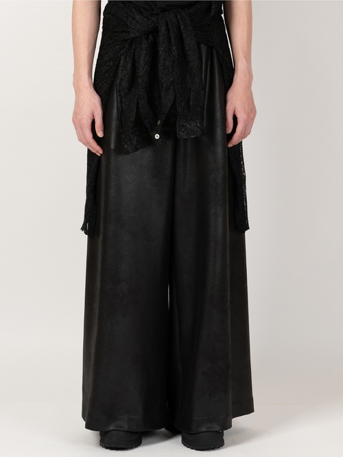 LAD MUSICIAN����å� �ߥ塼�������/STRETCH FAUX LEATHER/J WIDE PT/BLACK