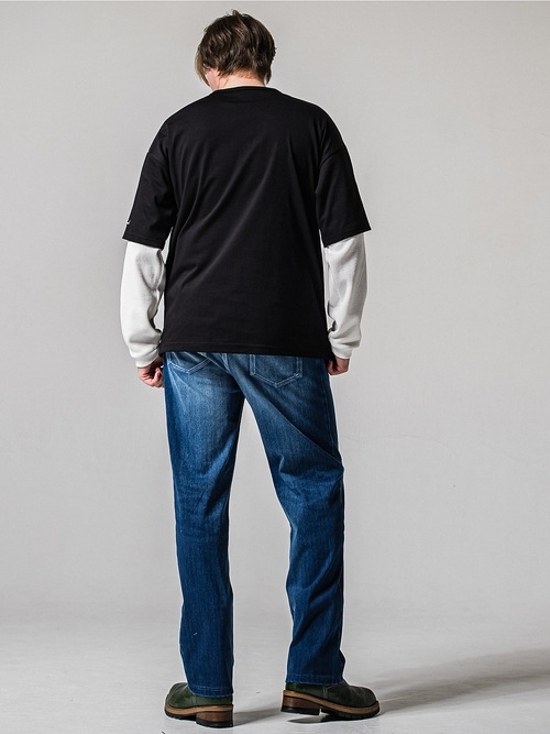 (ͽ���ʡ�2��3������ͽ��/39TH RESOUND CLOTHING���ꥵ����ɥ���������/LOOSE FIT fake layered waffle longsleave/BKWH