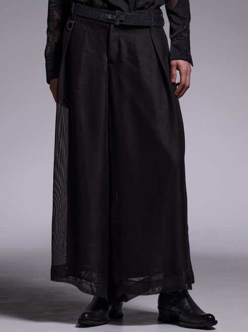 (ͽ���ʡ�6��7������ͽ��/kiryuyrik������奦����奦/KARAMI Wide Tuck Slacks/Black