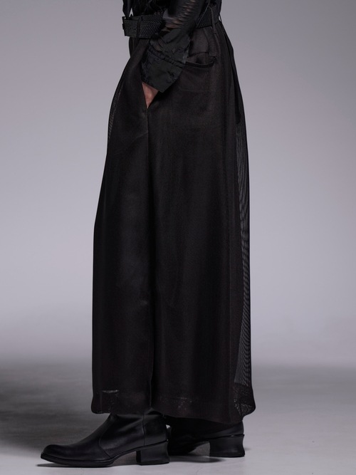 (ͽ���ʡ�6��7������ͽ��/kiryuyrik������奦����奦/KARAMI Wide Tuck Slacks/Black