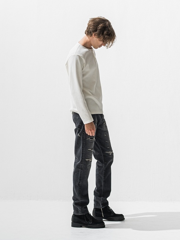 (ͽ���ʡ�12��1������ͽ��/42TH RESOUND CLOTHING���ꥵ����ɥ���������/regular taperd Scott jeans/BKUSED