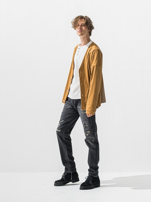 (ͽ���ʡ�12��1������ͽ��/42TH RESOUND CLOTHING���ꥵ����ɥ���������/regular taperd Scott jeans/BKUSED