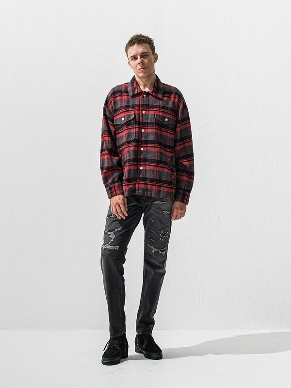 (ͽ���ʡ�12��1������ͽ��/42TH RESOUND CLOTHING���ꥵ����ɥ���������/regular taperd Scott jeans/BKUSED