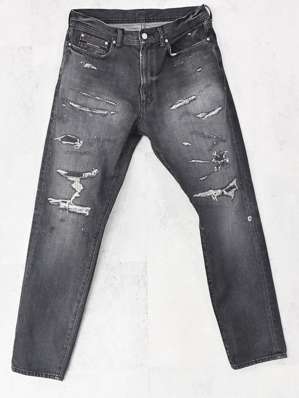 (ͽ���ʡ�12��1������ͽ��/42TH RESOUND CLOTHING���ꥵ����ɥ���������/regular taperd Scott jeans/BKUSED