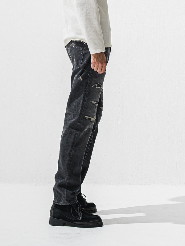 (ͽ���ʡ�12��1������ͽ��/42TH RESOUND CLOTHING���ꥵ����ɥ���������/regular taperd Scott jeans/BKUSED