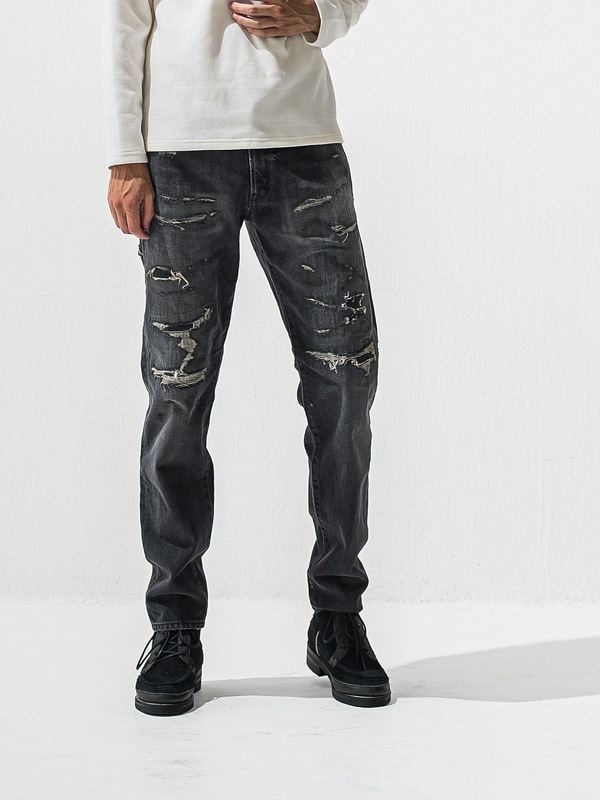 (ͽ���ʡ�12��1������ͽ��/42TH RESOUND CLOTHING���ꥵ����ɥ���������/regular taperd Scott jeans/BKUSED