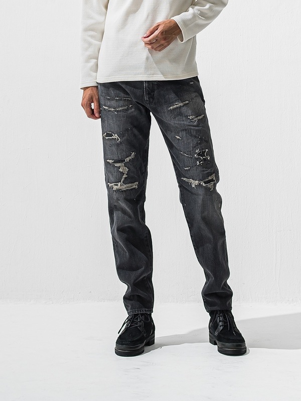 (ͽ���ʡ�12��1������ͽ��/42TH RESOUND CLOTHING���ꥵ����ɥ���������/regular taperd Scott jeans/BKUSED