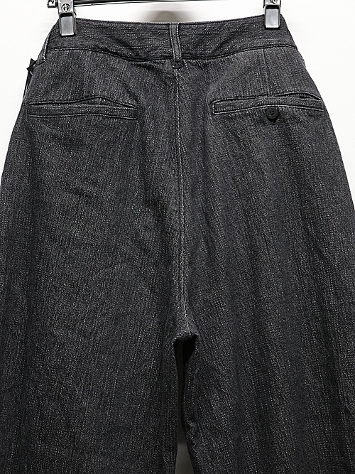 �㴰���wjk�����֥른��������/2-tuck wide trousers/used black