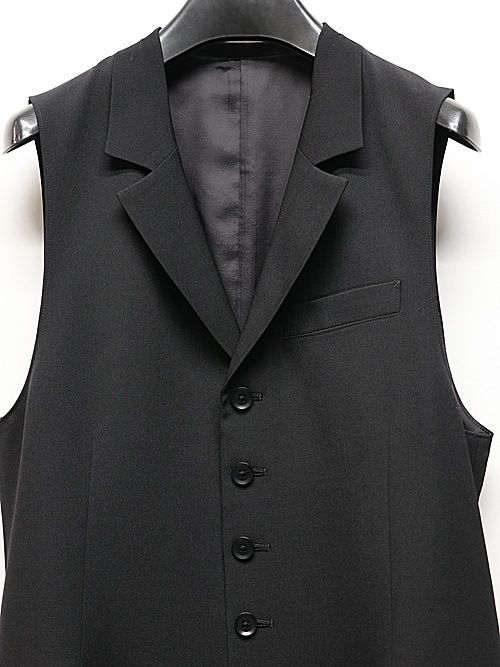 Ground Y饦ɥ磻/W/GABARDINE SINGLE LONG VEST/BLACK