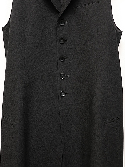 Ground Y饦ɥ磻/W/GABARDINE SINGLE LONG VEST/BLACK