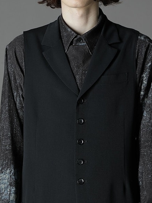 Ground Y饦ɥ磻/W/GABARDINE SINGLE LONG VEST/BLACK