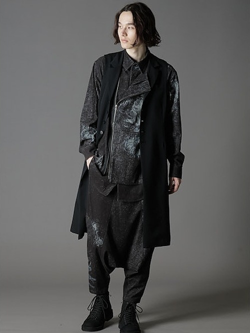 Ground Y饦ɥ磻/W/GABARDINE SINGLE LONG VEST/BLACK