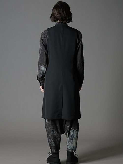 Ground Y饦ɥ磻/W/GABARDINE SINGLE LONG VEST/BLACK