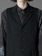 Ground Y饦ɥ磻/W/GABARDINE SINGLE LONG VEST/BLACK