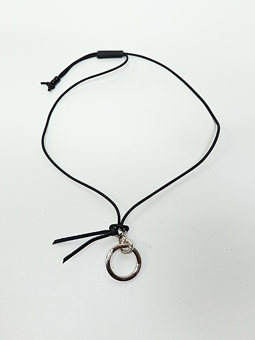 Ground Y�����饦��ɥ磻/BRASS GLASS HOLDER NECKLACE/BLACK.