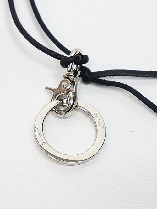 Ground Y�����饦��ɥ磻/BRASS GLASS HOLDER NECKLACE/BLACK.