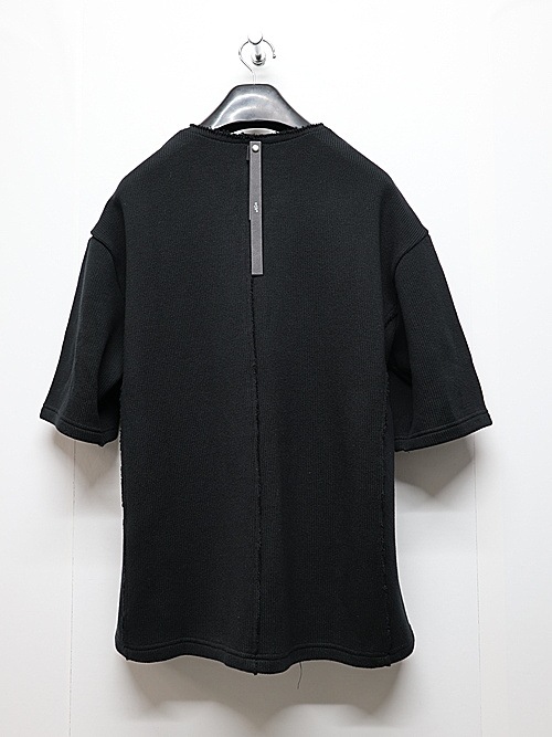 wjk�����֥른��������/quarter-knit key neck H/S/black