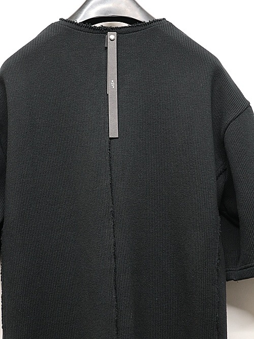 wjk�����֥른��������/quarter-knit key neck H/S/black