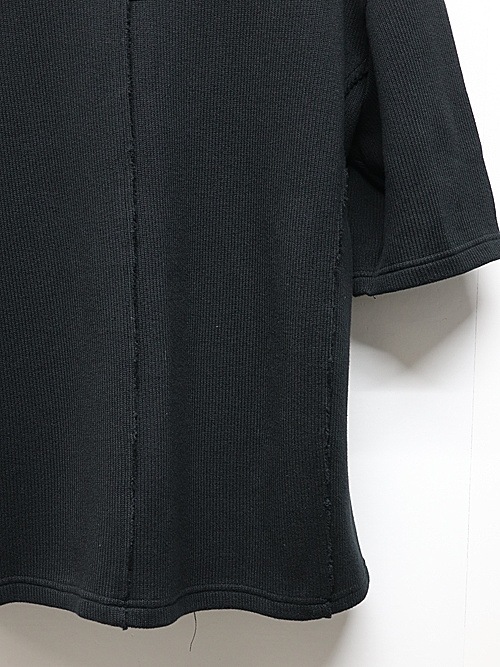 wjk�����֥른��������/quarter-knit key neck H/S/black