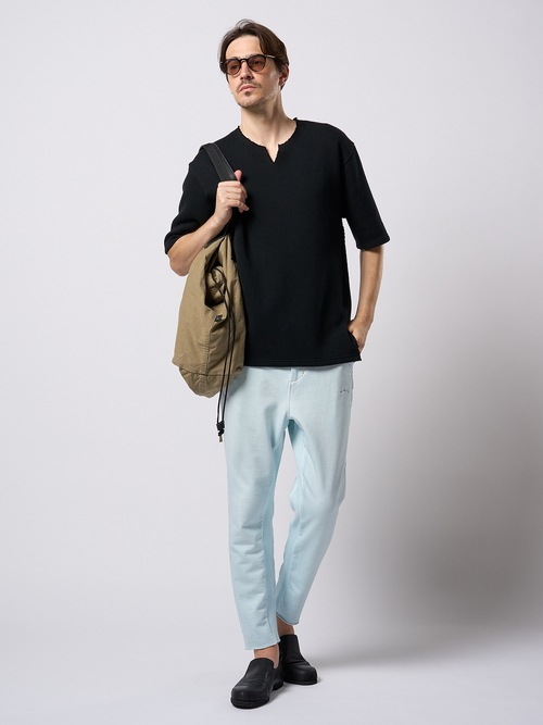 (ͽ���ʡ�2��3������ͽ��/wjk�����֥른��������/quarter-knit key neck H/S/black