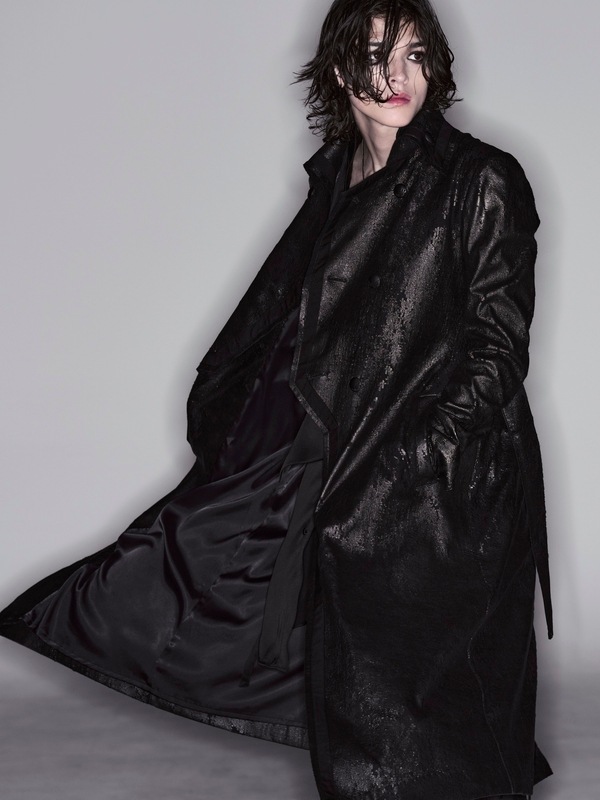 (ͽ���ʡ�11������12������ͽ��/kiryuyrik������奦����奦/Cross Dot Fleece Long Napoleon Coat/Black