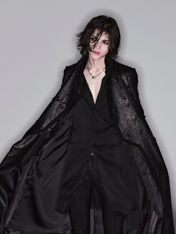 (ͽ���ʡ�11������12������ͽ��/kiryuyrik������奦����奦/Cross Dot Fleece Long Napoleon Coat/Black