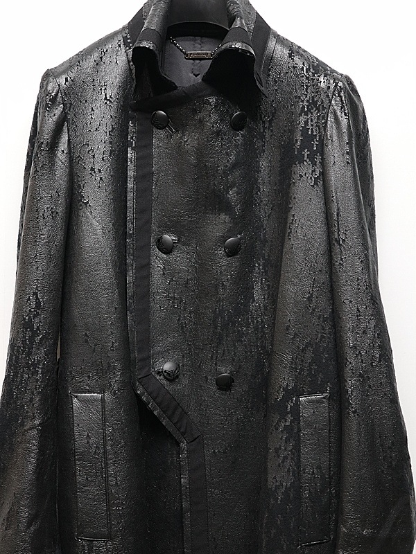 (ͽ���ʡ�11������12������ͽ��/kiryuyrik������奦����奦/Cross Dot Fleece Long Napoleon Coat/Black
