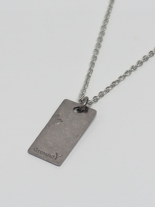 Ground Y饦ɥ磻/Brass Plate necklace/SILVER.