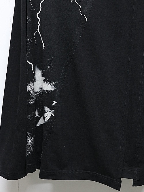 Ground Y�����饦��ɥ磻/JERSEY CROW+30-/COTTON JERSEY  LONG SLEEB T-SHIRT/WHITEBLACK