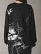 Ground Y�����饦��ɥ磻/JERSEY CROW+30-/COTTON JERSEY  LONG SLEEB T-SHIRT/WHITEBLACK