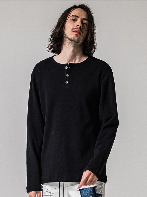 (ͽ���ʡ�1��2������ͽ��/39TH RESOUND CLOTHING���ꥵ����ɥ���������/WAFFLE HENRY/BLACK