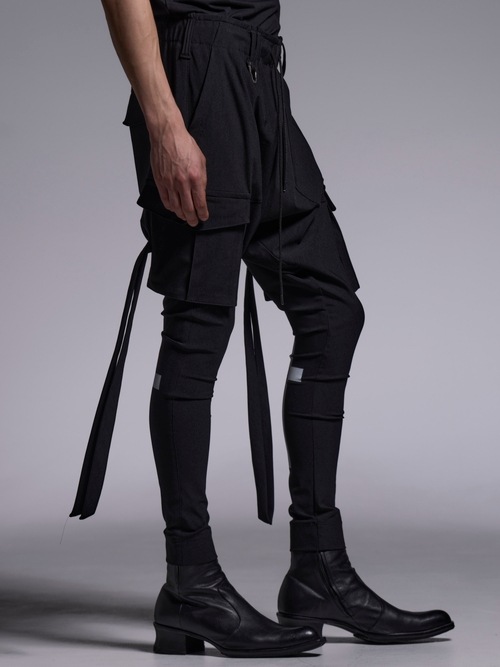 (ͽ���ʡ�6��7������ͽ��/kiryuyrik������奦����奦/High Tension Jersey Saruel Pants/Black