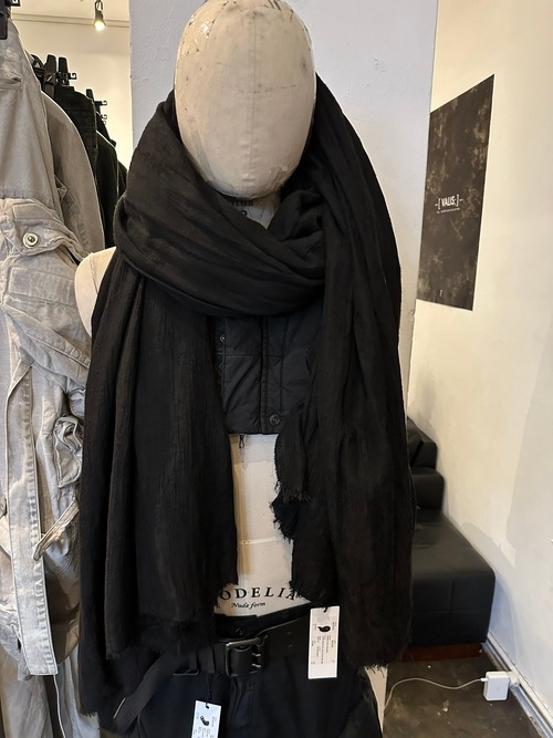 (ͽ����)8��9������ͽ��/JULIUS����ꥦ��/CAMOUFLAGE JACQUARD STOLE1/BLACK