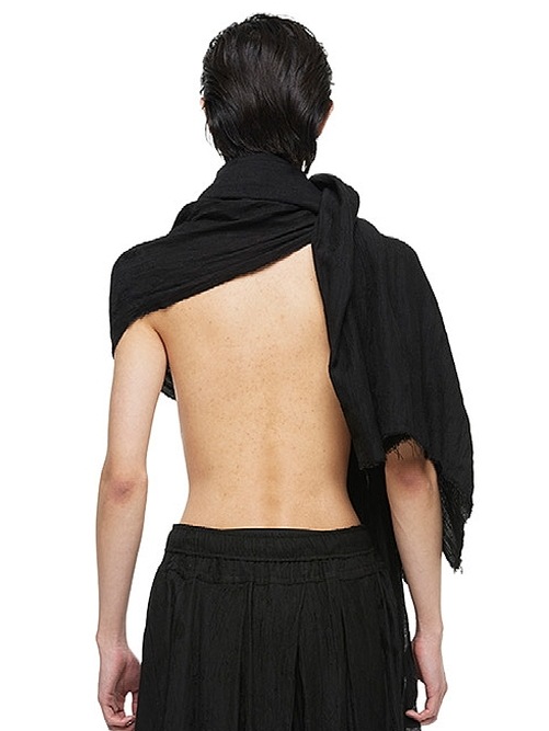 (ͽ����)8��9������ͽ��/JULIUS����ꥦ��/CAMOUFLAGE JACQUARD STOLE1/BLACK