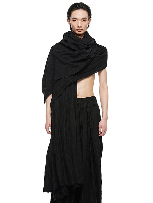 (ͽ����)8��9������ͽ��/JULIUS����ꥦ��/CAMOUFLAGE JACQUARD STOLE1/BLACK