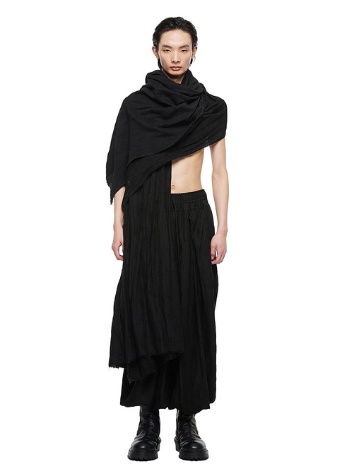 (ͽ����)8��9������ͽ��/JULIUS����ꥦ��/CAMOUFLAGE JACQUARD STOLE1/BLACK