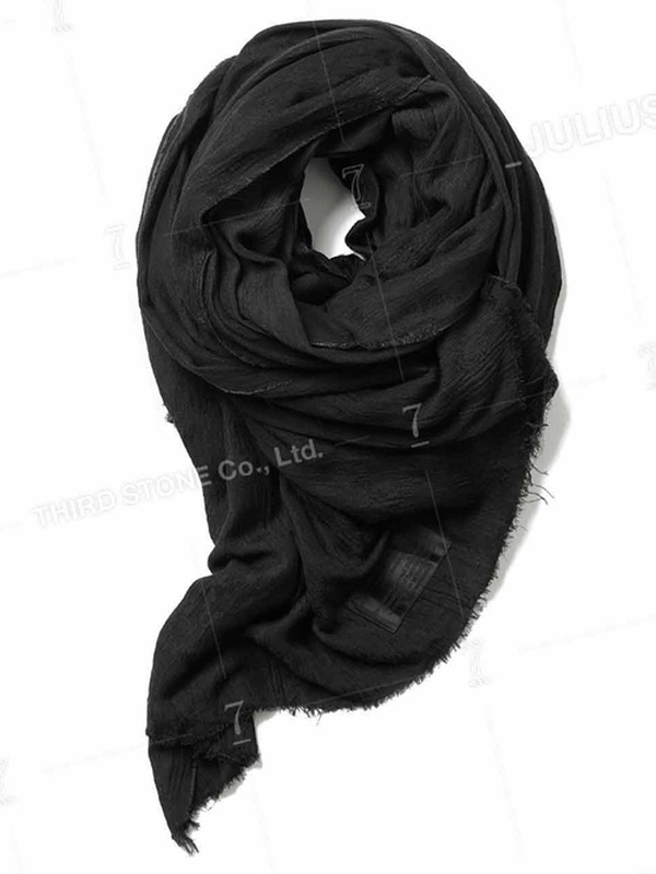 (ͽ����)8��9������ͽ��/JULIUS����ꥦ��/CAMOUFLAGE JACQUARD STOLE1/BLACK
