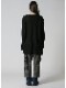 Ground Y�����饦��ɥ磻/WASHABLE PLAIN STITCH DROOPING FRONT LONG T/BLACK.