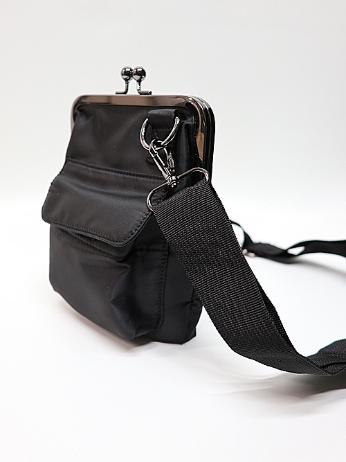 Ground Y饦ɥ磻/POLYESTER SHOULDER BAG WITH CLASP CLOSURE/BLK
